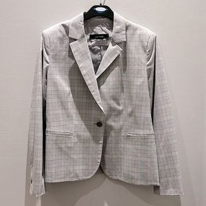 Zara Gray Plaid Blazer